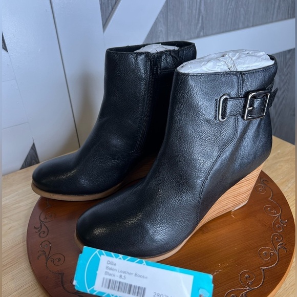 NWT Diba Balen Leather Ankle Wedge Boot size 8.5 - Picture 6 of 7